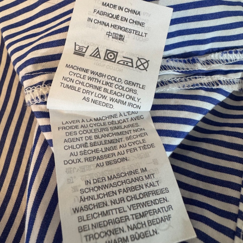 J.Crew Bow Shoulder Grosgrain Ribbon Striped Sleeveless Top Size 12 - Picture 12 of 13